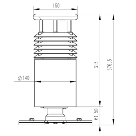 五要素車（chē）載氣象站尺寸圖
