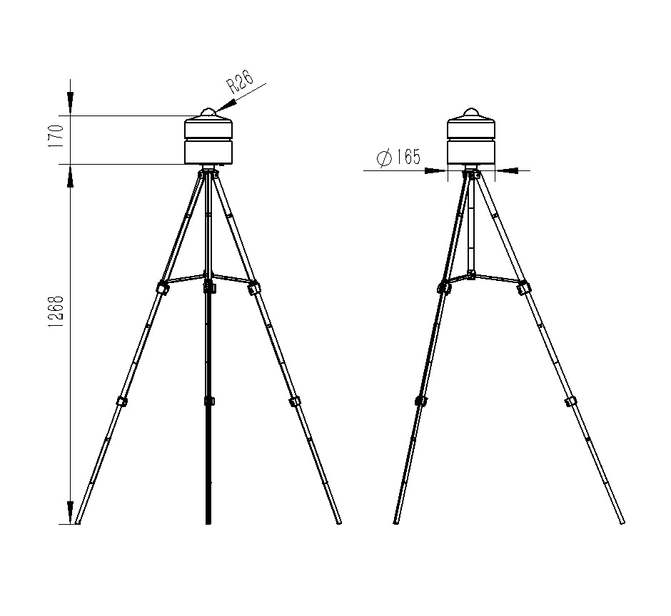 太陽總（zǒng）輻射檢（jiǎn）測儀產品（pǐn）尺寸圖